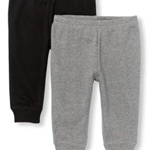 The Children's Place baby boys The Children's Place Cotton Casual Pants, H Grey/Black, Preemie US