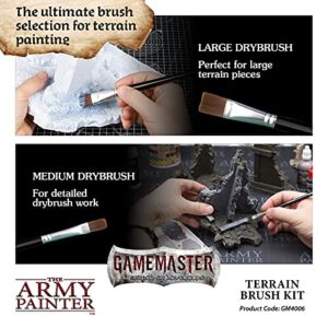 The Army Painter Gamemaster: Terrain Miniature Acrylic Paint Brush in Four Sizes- Terrain Detail Paint Brush, Fine Paint Brush, Model Paint Brush Set for Terrains & Tiles & Wargaming Terrain