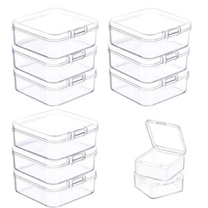 krismya plastic clear small containers,30 pcs mini beads storage containers box plastic storage cases transparent boxes with hinged lid for storage of small items, crafts, jewelry, hardware