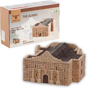 wise elk toy fort alamo construction set, real plaster bricks, gypsum reusable building kit, 510 pieces, educational gift (70491)