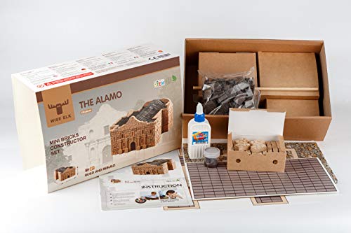 Wise Elk Toy Fort Alamo Construction Set, Real Plaster Bricks, Gypsum Reusable Building kit, 510 Pieces, Educational Gift (70491)