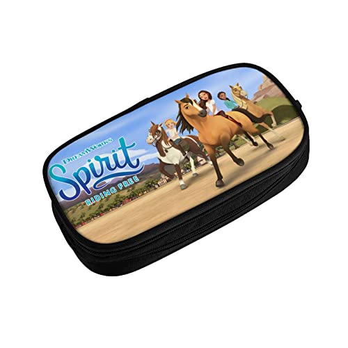 Spirit Riding Free Pencil Case for Kid/Boys/Girls/Teen/Adults Big Capacity Pencil Case Durable Pen Case Lightweight & Spacious Cute Stationery Bag,Nice Gifts For Girls
