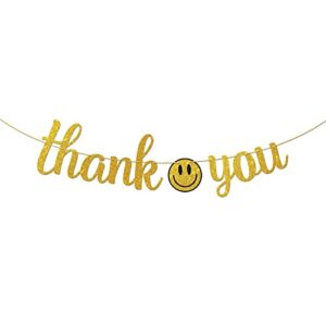 thank you banner gold glitter, bachelorette wedding bridal shower party decorations, thanksgiving day decorations
