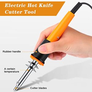 30 Pieces Electric Hot Knife Cutter Tools Multipurpose Stencil Cutter Wood Burning Tool for Cutting Carving Soft Thin Foam Cloth Cutter
