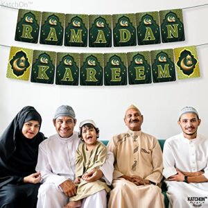 KatchOn, Ramadan Kareem Banner Large - 10 Feet, No DIY | Ramadan Banner for Ramadan Decorations for Home | Ramadan Mubarak Banner for Ramadan Mubarak Decorations | Green Ramadan Party Supplies Banner