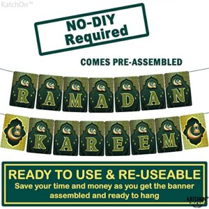 KatchOn, Ramadan Kareem Banner Large - 10 Feet, No DIY | Ramadan Banner for Ramadan Decorations for Home | Ramadan Mubarak Banner for Ramadan Mubarak Decorations | Green Ramadan Party Supplies Banner