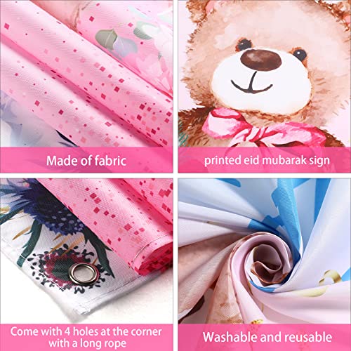 Bear Gender Reveal Party Decoration He or She Gender Reveal Backdrop Banner What Will Baby Be Background Blue Pink Bear Banner for Baby Shower Wall Decorations, 5.9 x 3.6 ft