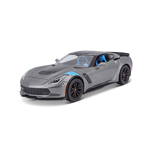 Maisto 1:24 Scale Special Edition 2017 Chevrolet Corvette Grand Sport Die Cast Vehicle (31516-00000002), Metallic Grey