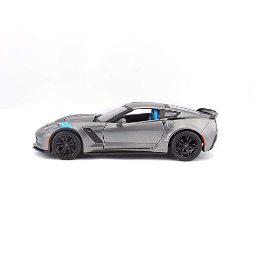 Maisto 1:24 Scale Special Edition 2017 Chevrolet Corvette Grand Sport Die Cast Vehicle (31516-00000002), Metallic Grey