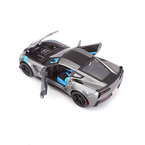 Maisto 1:24 Scale Special Edition 2017 Chevrolet Corvette Grand Sport Die Cast Vehicle (31516-00000002), Metallic Grey