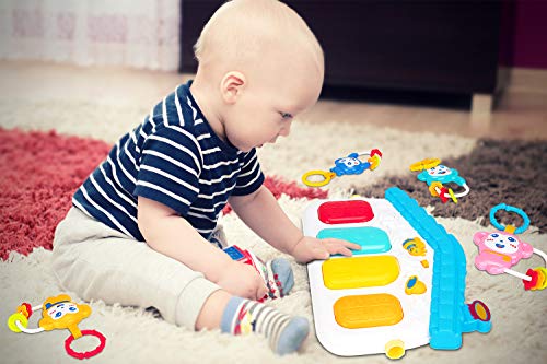 Life-Tandy Baby Kick and Gym Play Mat Lay & Play 3 in 1 Fitness Music and Lights Fun Piano Girl Boy