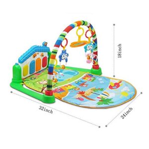 Life-Tandy Baby Kick and Gym Play Mat Lay & Play 3 in 1 Fitness Music and Lights Fun Piano Girl Boy