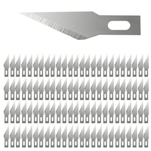 ishey 100-piece utility knife blades, utility knife replacement blades, perfect for scrapbooking, cutting fabric, stencils, wood carving, model projects (100)
