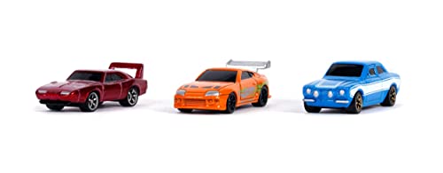 Jada Toys Fast & Furious 1.65" Nano 3-Pack Die-cast Cars, Toys for Kids and Adults, Multi (JAN31124)