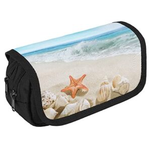 Sumer Beach Large Capacity Pencil Case Multi-Slot Pencil Bag Portable Pen Storage Pouch with Zipper