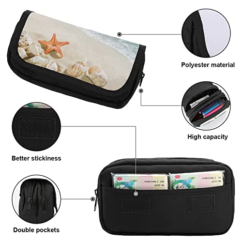 Sumer Beach Large Capacity Pencil Case Multi-Slot Pencil Bag Portable Pen Storage Pouch with Zipper