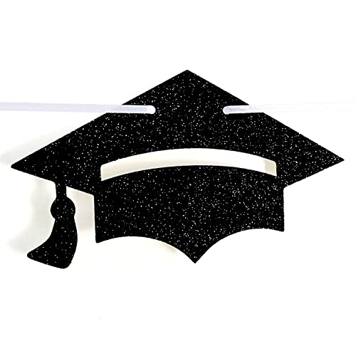 Blue Glitter We Did It Banner, 2022 Congrats Grad Bunting Sign, High School Graduation / College Graduation Party Decorations Supplies