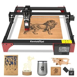 le400pro laser engraver, 50w high accuracy laser engraving machine with 400x400mm large working area, 5.5-6w laser power engraver and cutter for wood, metal, acrylic, leather