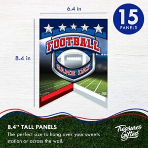 Treasures Gifted Football Birthday Banner Set of 3-1 Football Banner & 2 Pennants - Football Birthday Party Decorations - Football Decorations for Party, Football Hanging Decorations, Football Decor