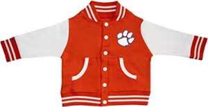 clemson tiger paw varsity jacket orange/purple