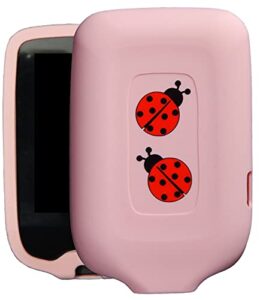 new! premium silicone case with cartoon animal patterns for continuous glucose monitor-freestyle libre/freestyle libre 2 (ladybug/pink)