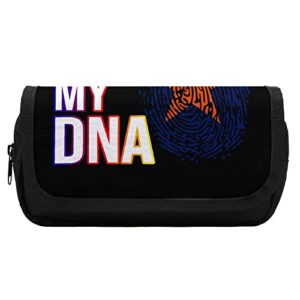 it’s in my dna arizona state flag large capacity pencil case multi-slot pencil bag portable pen storage pouch with zipper