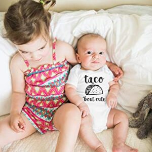 AW Fashions Taco 'Bout Cute - Funny Lil Adorable Tacos Mexican Food Lover - Cute One-Piece Infant Baby Bodysuit (Newborn, White)