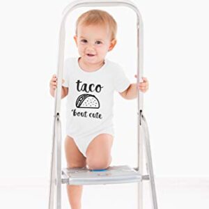 AW Fashions Taco 'Bout Cute - Funny Lil Adorable Tacos Mexican Food Lover - Cute One-Piece Infant Baby Bodysuit (Newborn, White)