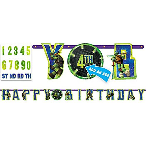 TMNT™ Jumbo Add-An-Age "Happy Birthday" Letter Banner