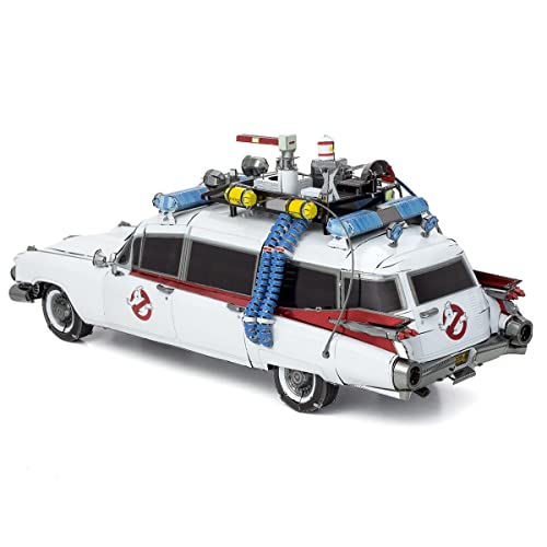 Fascinations Metal Earth Premium Series Ecto-1 Ghostbusters 3D Metal Model Kit Bundle with Tweezers