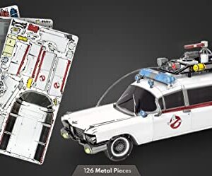 Fascinations Metal Earth Premium Series Ecto-1 Ghostbusters 3D Metal Model Kit Bundle with Tweezers