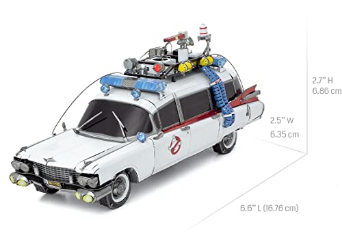 Fascinations Metal Earth Premium Series Ecto-1 Ghostbusters 3D Metal Model Kit Bundle with Tweezers