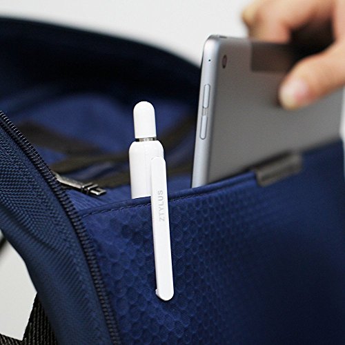 Ztylus Apple Pencil Protective Case: Built-In Clip, Secures Cap, Retractable Tip Protection for Apple Pencil 1st Generation, iPad Pro 12.9” 11" 10.5" 9.7” iPad 2019 Air 3, Mini 5 (White)