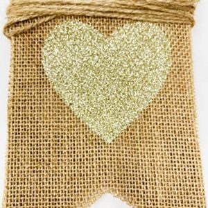 Shimmer Anna Shine Mr and Mrs Burlap Banner for Wedding Party Decorations