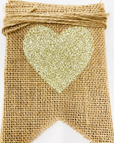 Shimmer Anna Shine Mr and Mrs Burlap Banner for Wedding Party Decorations