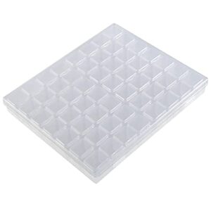 uuyyeo 56 grids clear diamond painting storage box embroidery diamond storage containers beads organizer case with lid