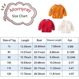 Newborn Baby Boys Girls Sweater Romper Long Sleeve Knitted Jumpsuit Outfit with Warm Hat Set (12-24 Months) Cream