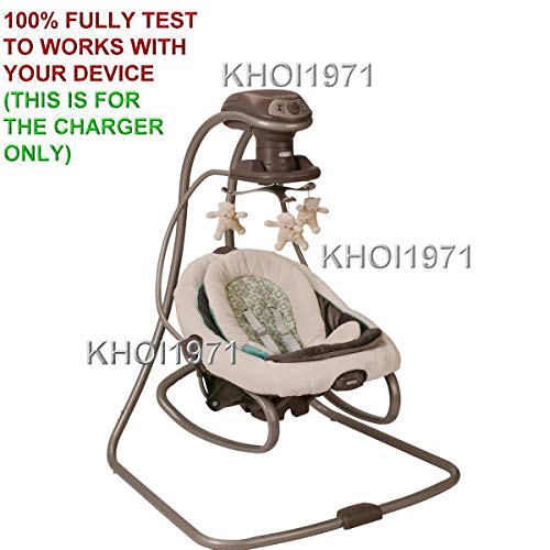 KHOI1971 ® Wall AC Power Adapter Compatible with Graco DuetSoothe Baby Swing & Rocker Cream Brown-Trim 1852655 Winslet