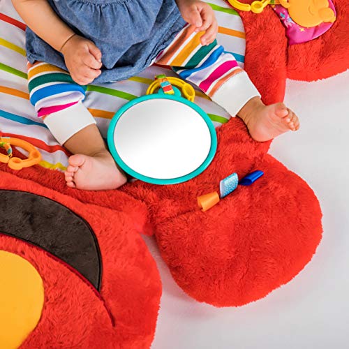 Bright Starts Sesame Street Tummy-Time Elmo Prop Mat, Ages 0-12 Months