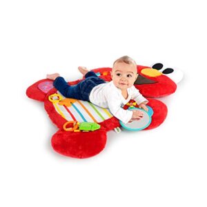 Bright Starts Sesame Street Tummy-Time Elmo Prop Mat, Ages 0-12 Months