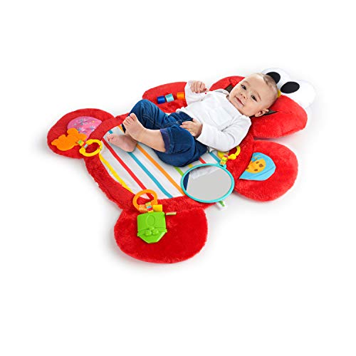 Bright Starts Sesame Street Tummy-Time Elmo Prop Mat, Ages 0-12 Months