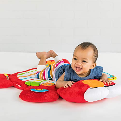 Bright Starts Sesame Street Tummy-Time Elmo Prop Mat, Ages 0-12 Months