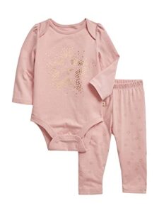 gap baby girls bodysuit outfit set pink standard 6-12m