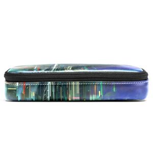 in The Style of Cyberpunk Leather Pencil Case Pen Bag with Double Zipper Stationery Bag Storage Bag for School Work Office Boys Girls