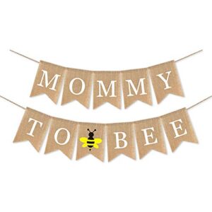 swyoun burlap mommy to bee banner bumble bee theme supplies boy or girl baby shower party decoration