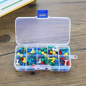 Arinasowa Blue Button Clear Plastic Jewelry Box Organizer Storage 10 Grids