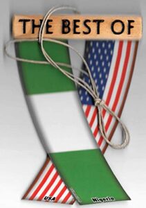 nigeria and usa nigerian american west african rearview mirror mini banner hanging flags for the car unity flagz™..