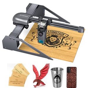 atomstack p7 m30 portable laser engraver by uesuika, 30w laser cutter and engraver machine, 5.5w output power cnc laser cutter for acrylic wood and metal, 7.8” x 7.8”(200×200 mm) engraving area