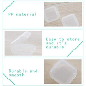 5 Packs Bead Organizer,Plastic Small Containers with Hinged Lid,Tray Box for Storage of Small Item,Crafts, Jewelry(3.5x3.5x1.7cm)