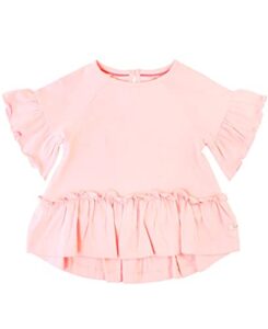 rufflebutts® baby/toddler girls pink mia top – 18-24m